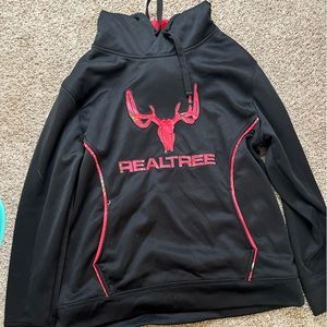 Real tree pink and black hoodie camo pattern inside